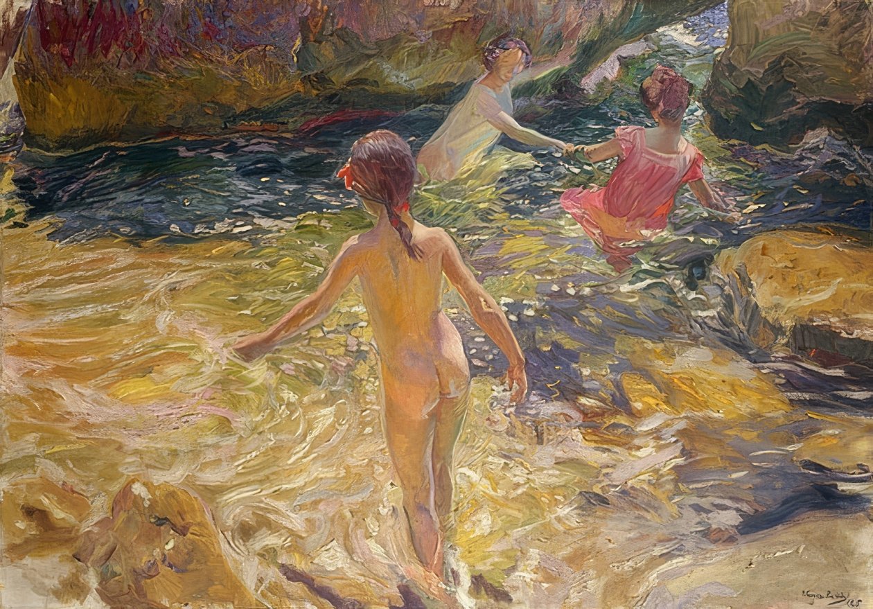 Badende, Javea. 1905 autorstwa Joaquín Sorolla