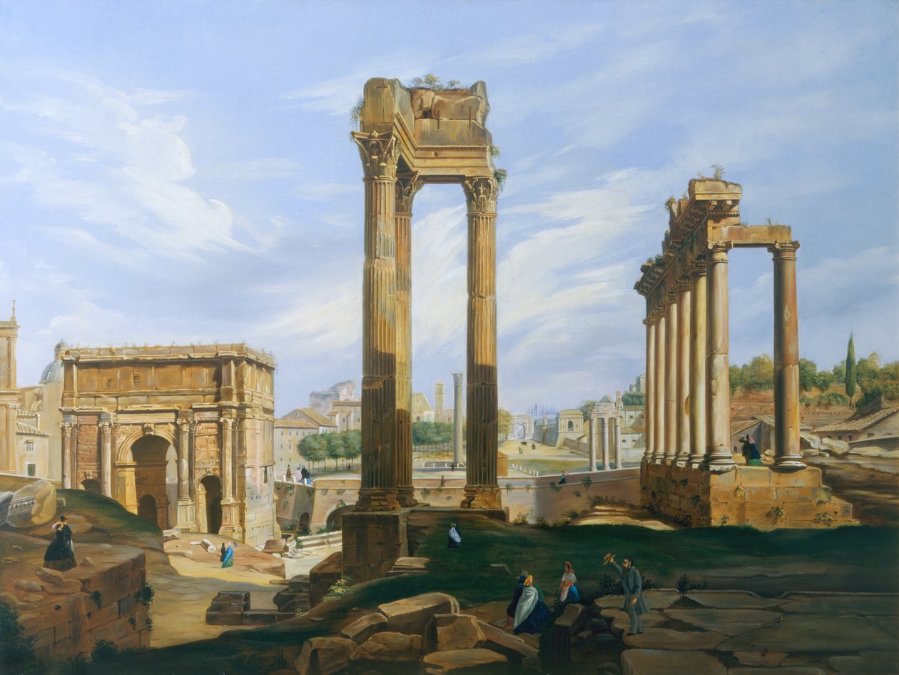 Forum Romanum autorstwa Jodocus Sebastiaen van den Abeele