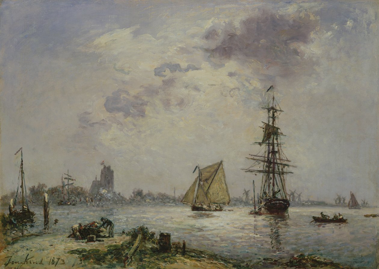 Dordrecht, 1873 r. autorstwa Johan Barthold Jongkind