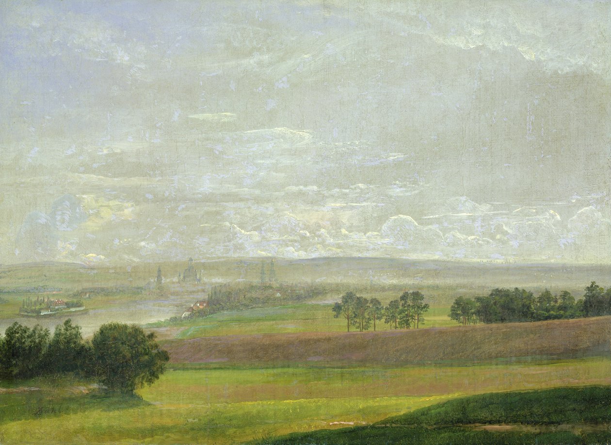 Dolina Łaby w pobliżu Drezna autorstwa Johan Christian Dahl