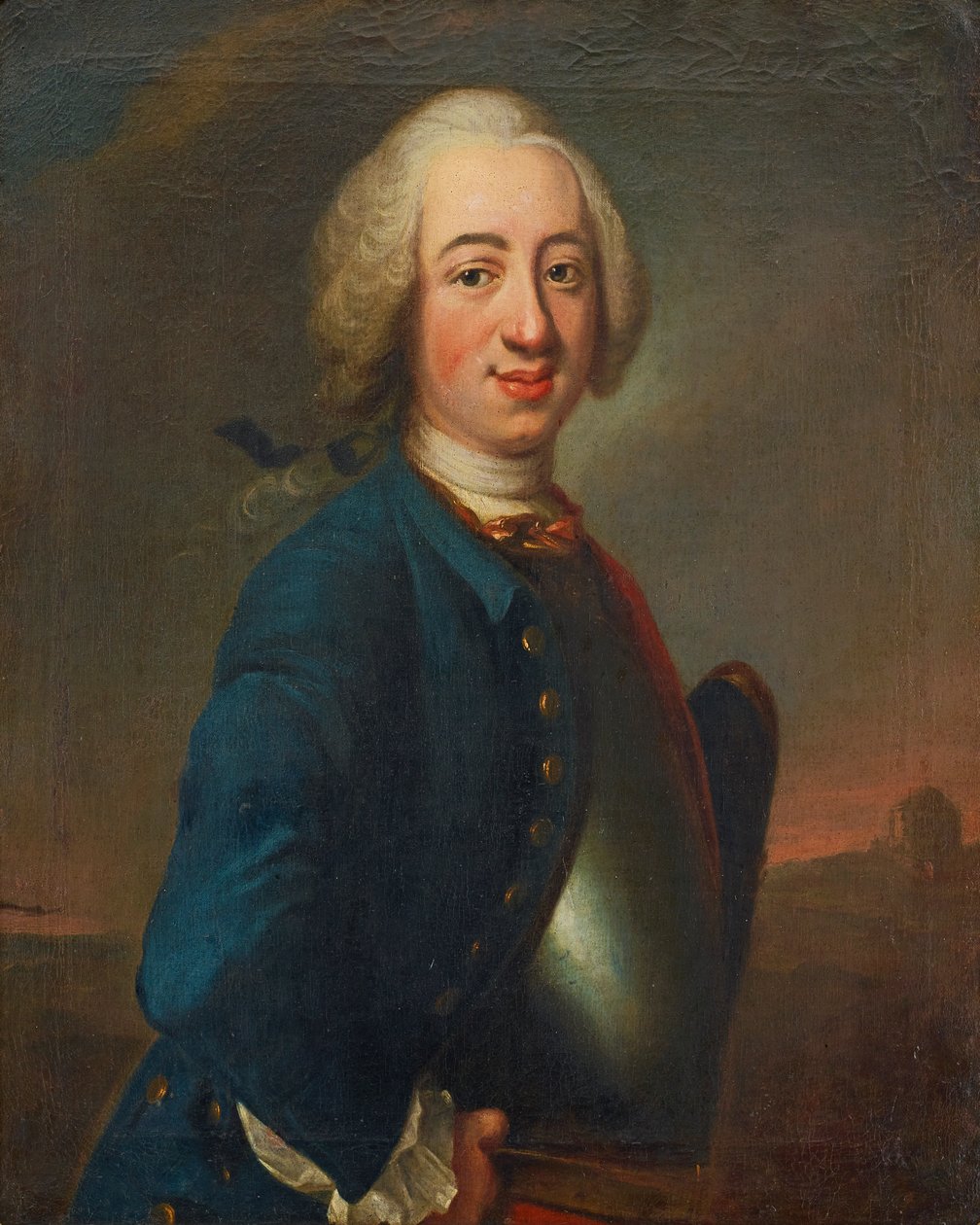 Johan Henrik Scheffel (1690‑1781). Portret młodego oficera autorstwa Johan Henrik Scheffel