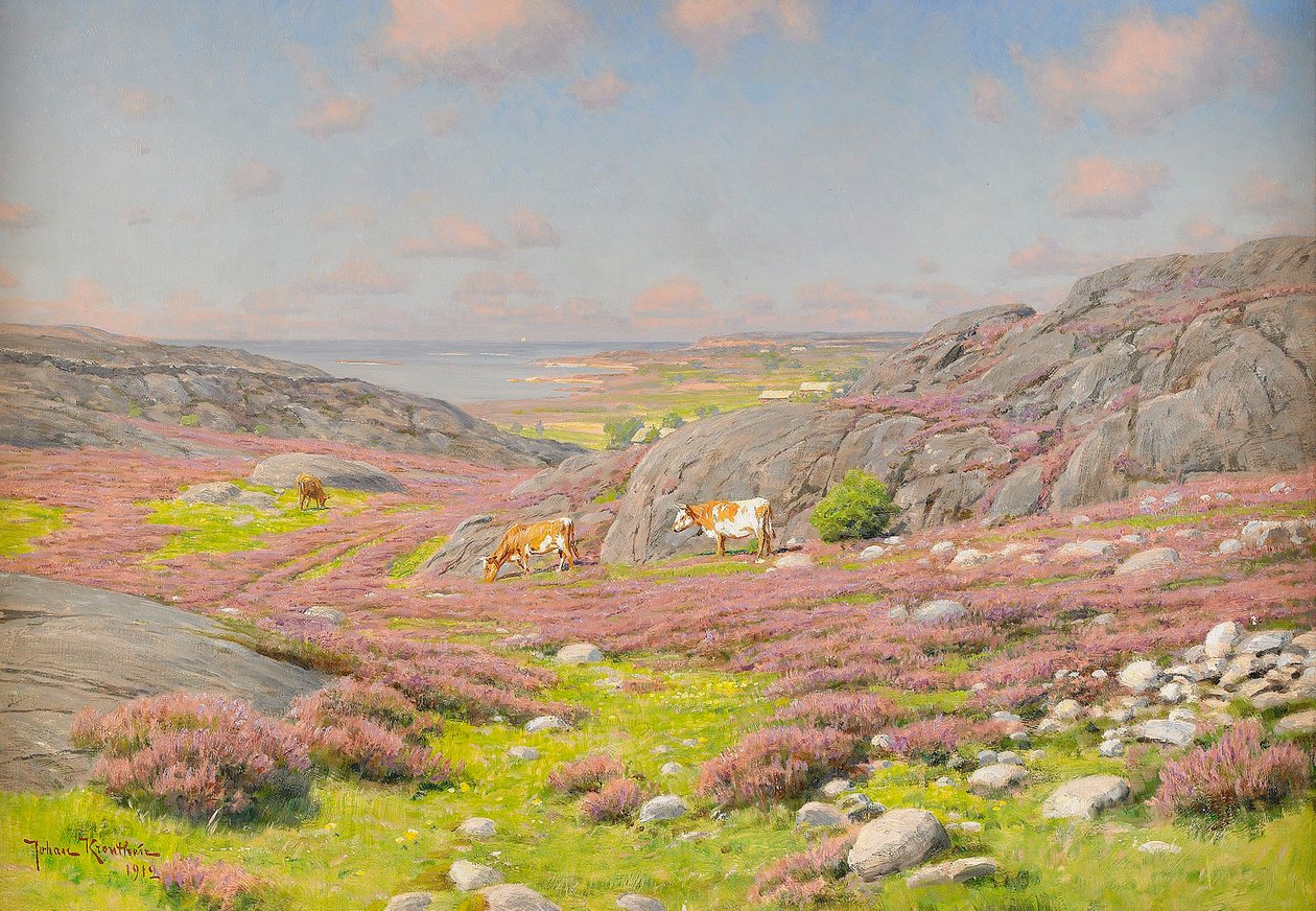 Scena z północnego wybrzeża Halland autorstwa Johan Fredrik Krouthen