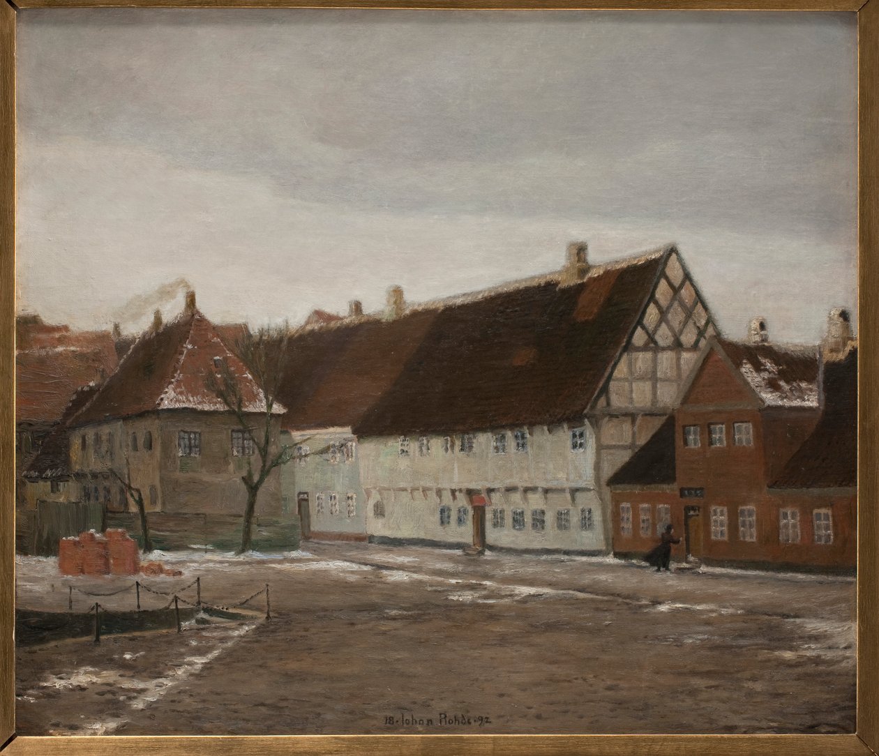 Zimowy wieczór w Ribe autorstwa Johan Rohde