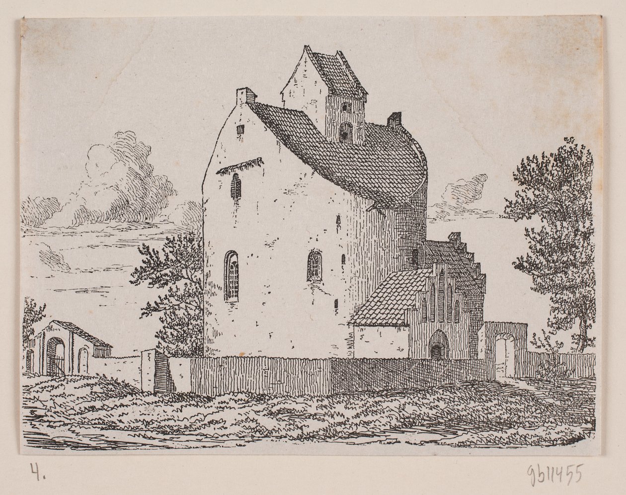 Kościół Bjernede autorstwa Johan Aagaard