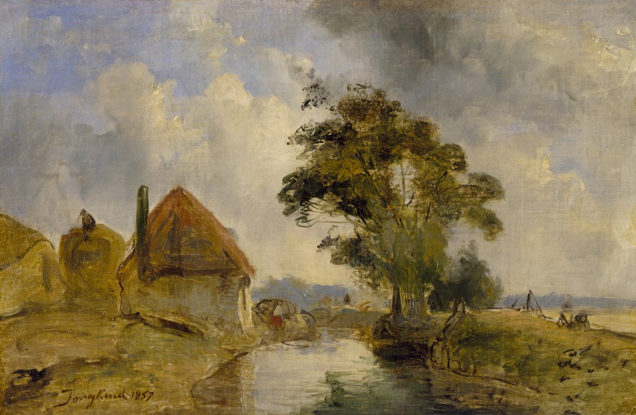 Okolice Bredy, 1857 autorstwa Johan Barthold Jongkind