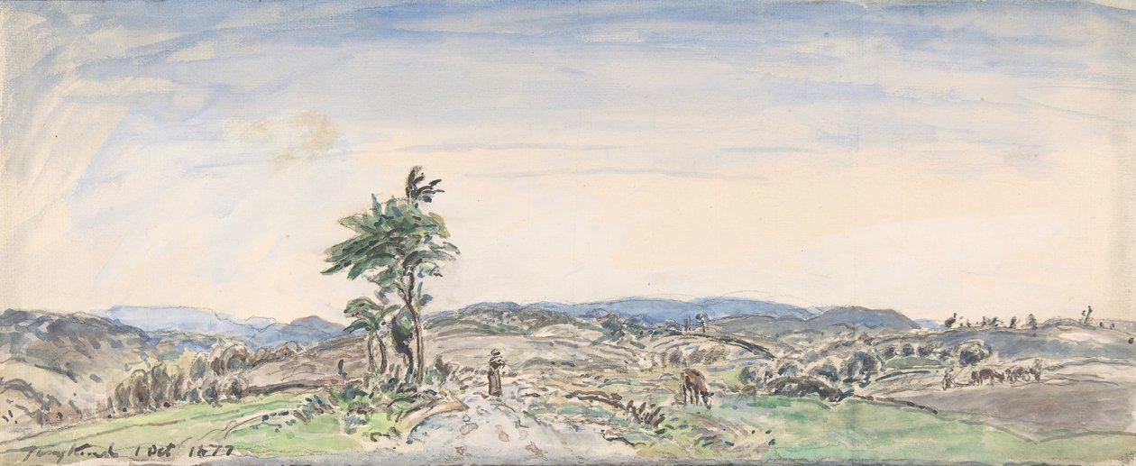 Krajobraz, 1877. autorstwa Johan Barthold Jongkind