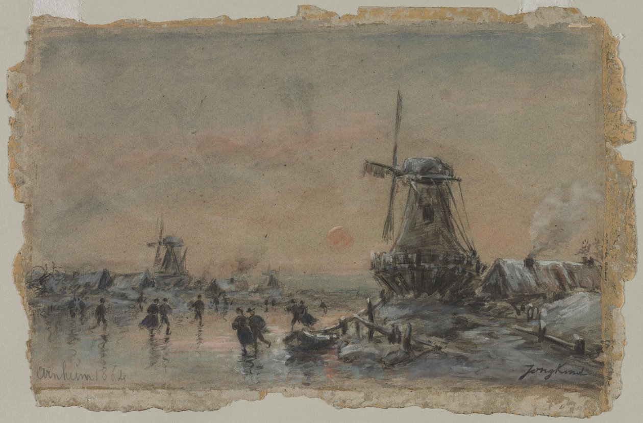 Widok Arnheim, 1864. autorstwa Johan Barthold Jongkind