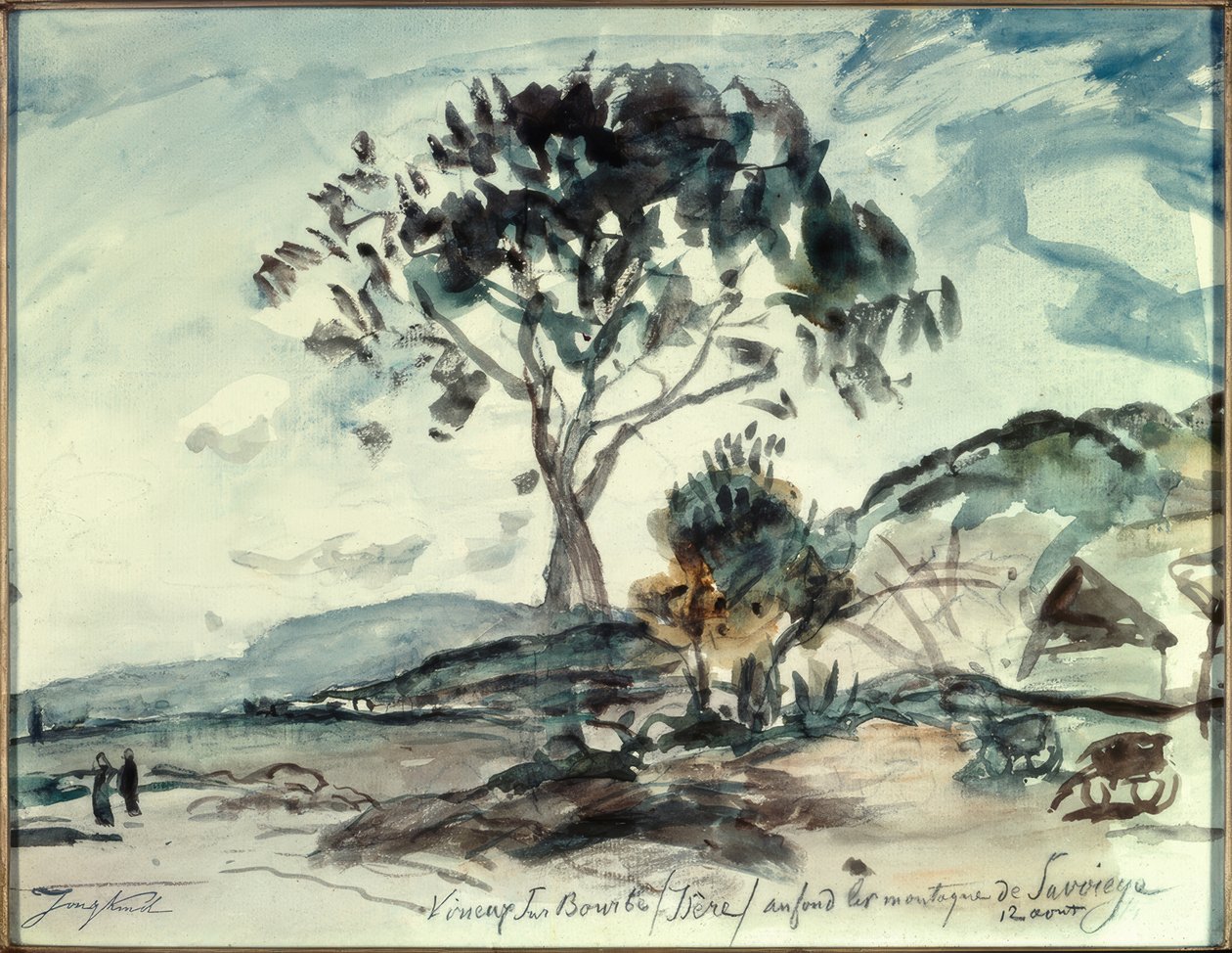 Virieux sur Bourbe / Isère autorstwa Johan Barthold Jongkind