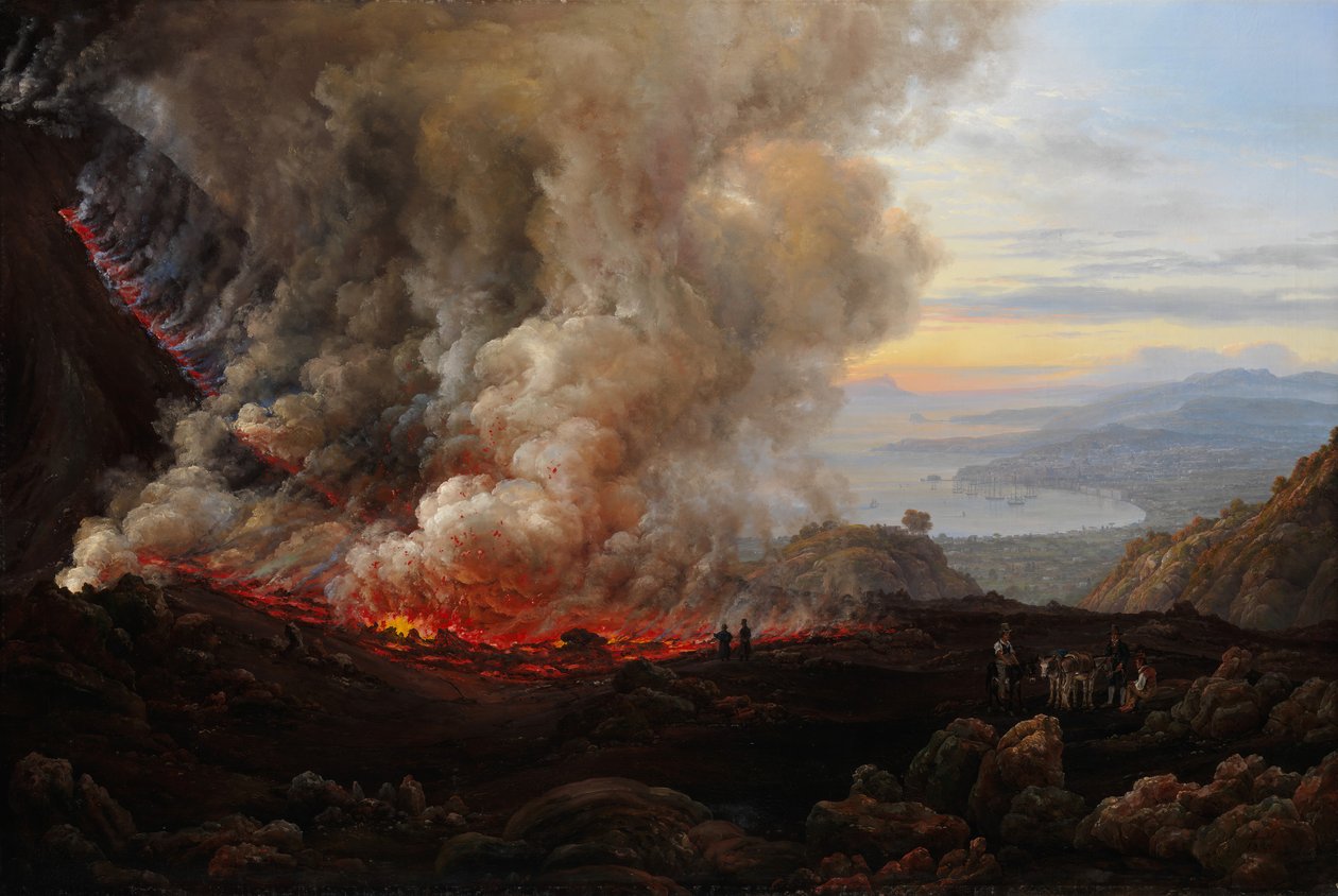 Erupcja Wezuwiusza, 1824. autorstwa Johan Christian Dahl