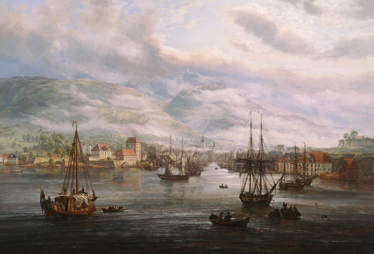 Zatoka Bergen autorstwa Johan Christian Dahl