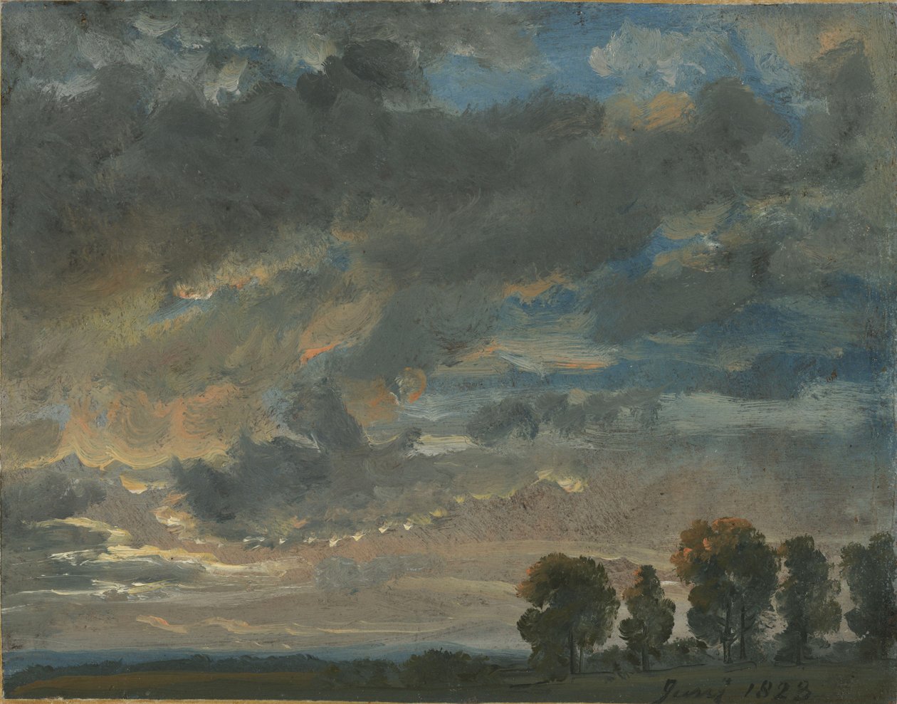 Chmury wieczorem autorstwa Johan Christian Dahl