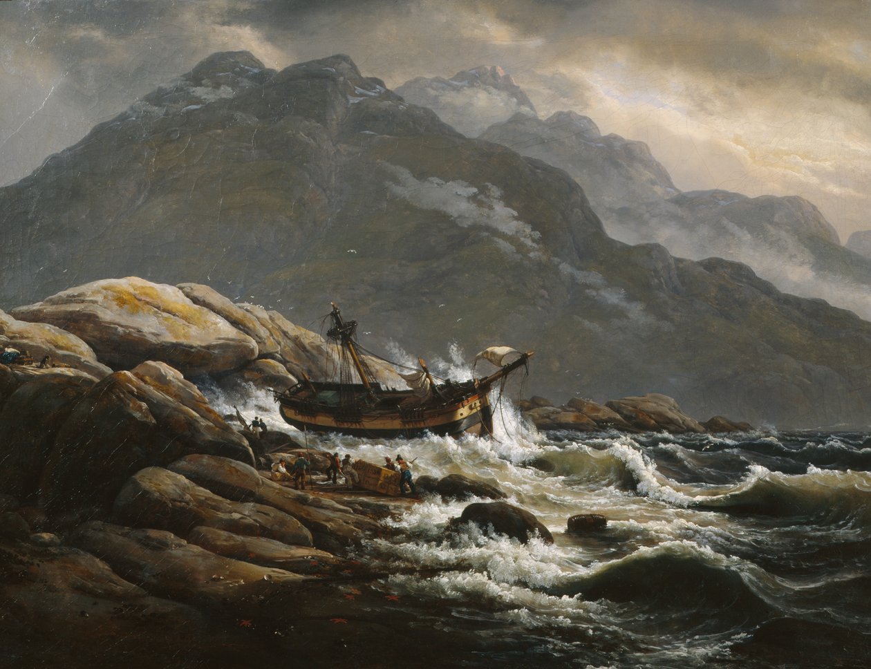 Wrak statku autorstwa Johan Christian Dahl