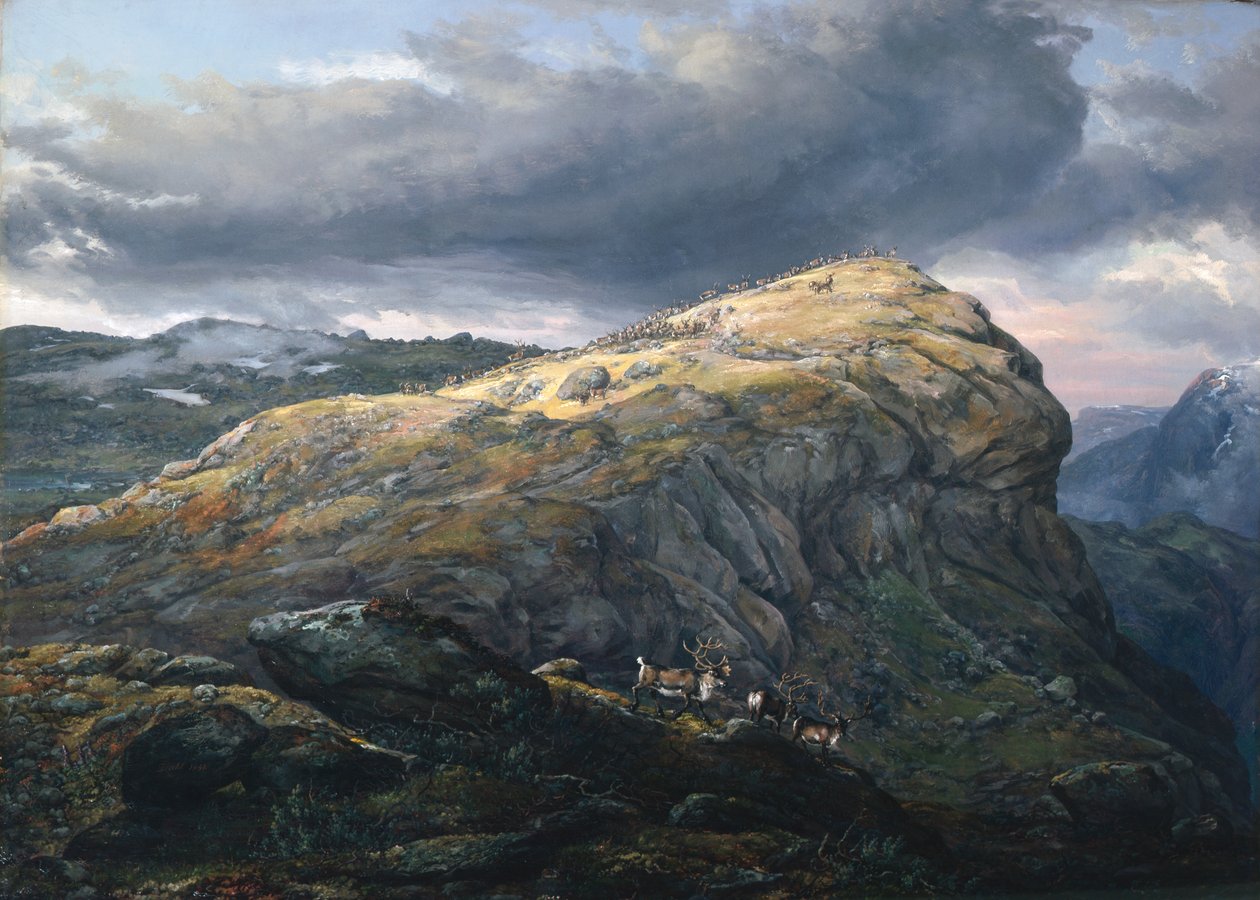 Stugunøset na Filefjell (góra) autorstwa Johan Christian Dahl