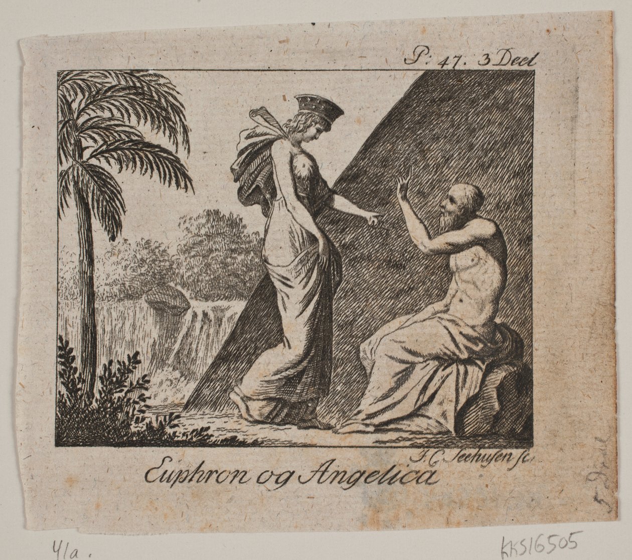 Winieta. Euphron i Angelica autorstwa Johan Christoph Seehusen