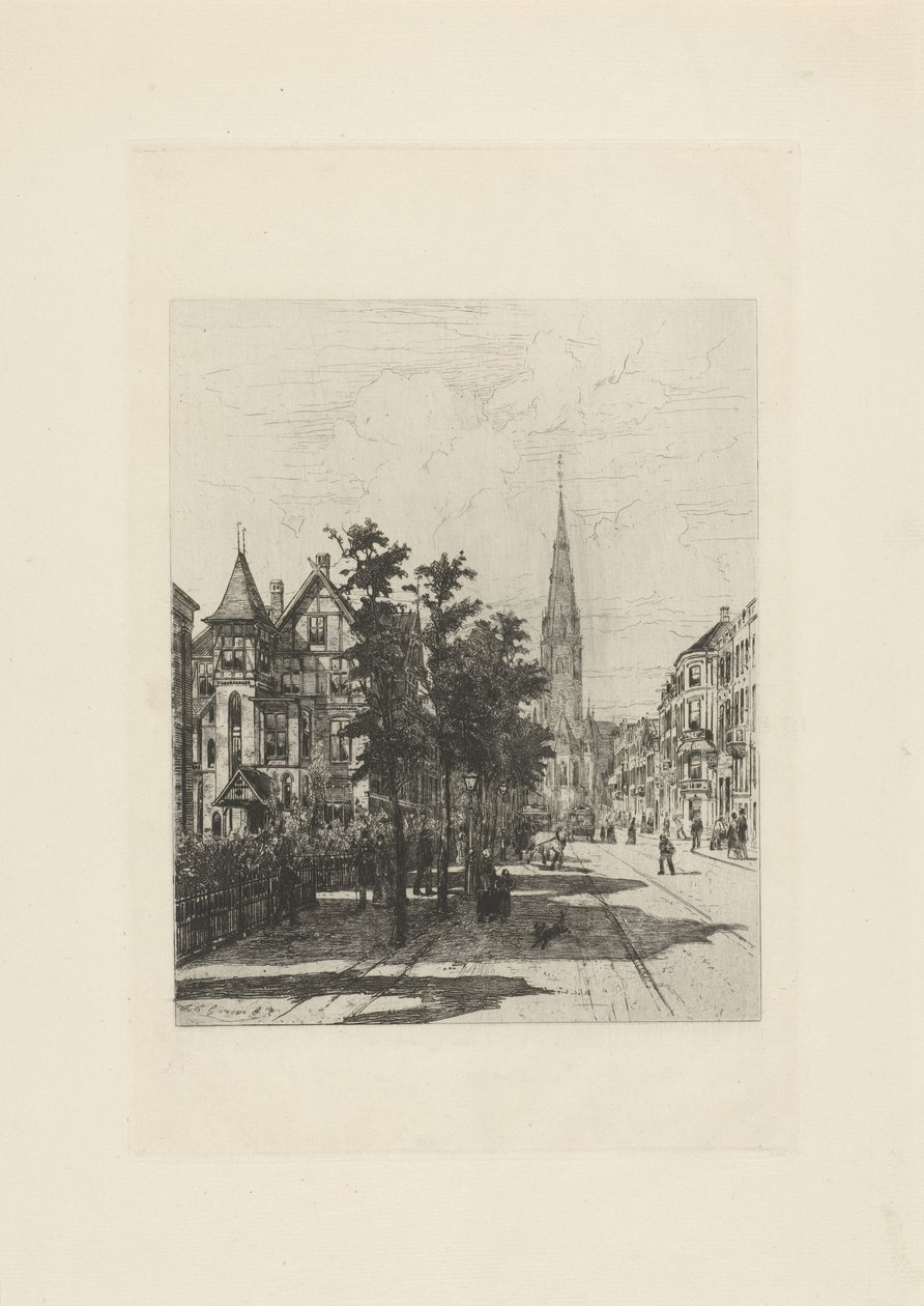 Widok na Vondelstraat w Amsterdamie autorstwa Johan Conrad Greive