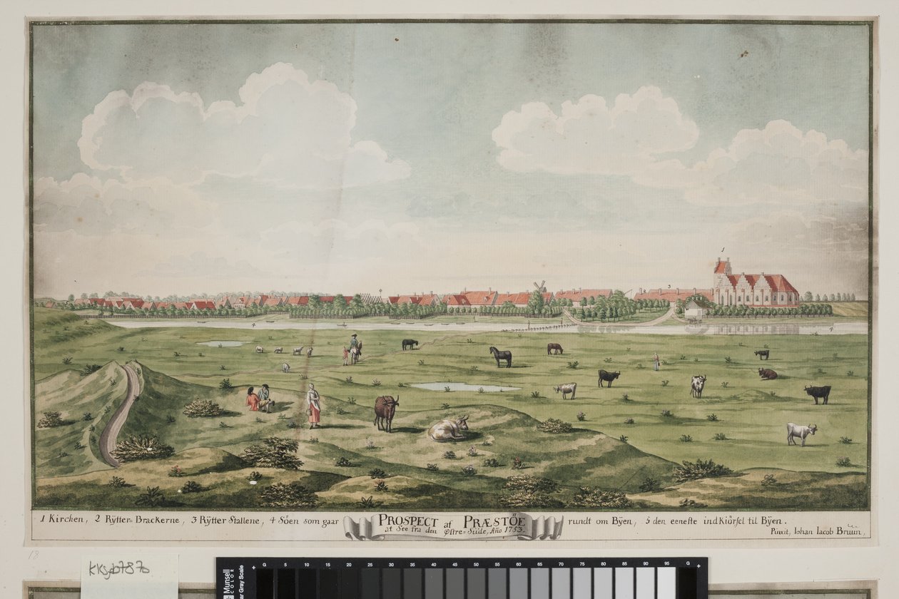 Perspektywa Præstø autorstwa Johan Jacob Bruun