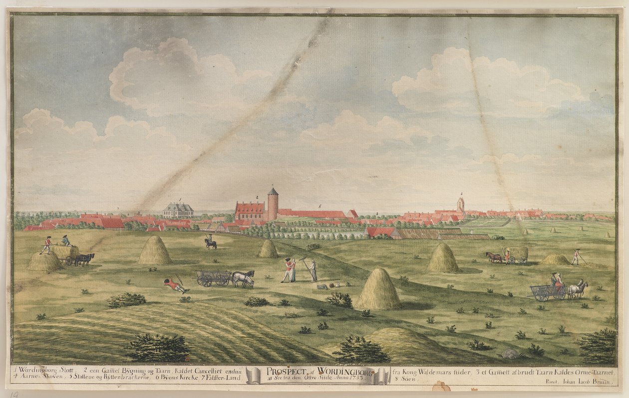 Perspektywa Vordingborg autorstwa Johan Jacob Bruun
