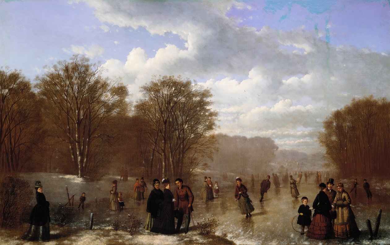 Łyżwiarstwo na Wissahickon, 1875. autorstwa Johan Mengels Culverhouse
