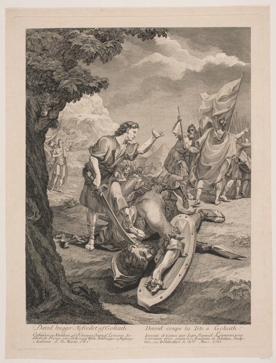 Dawid i Goliat autorstwa Johan Samuel Lymann