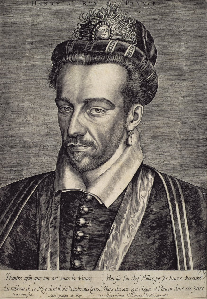 Henryk III Walezjusz (1551-89) autorstwa Johan Wierix