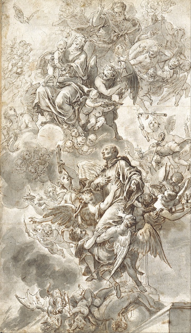 Apoteoza św. Benedykta autorstwa Johann Andreas Wolff