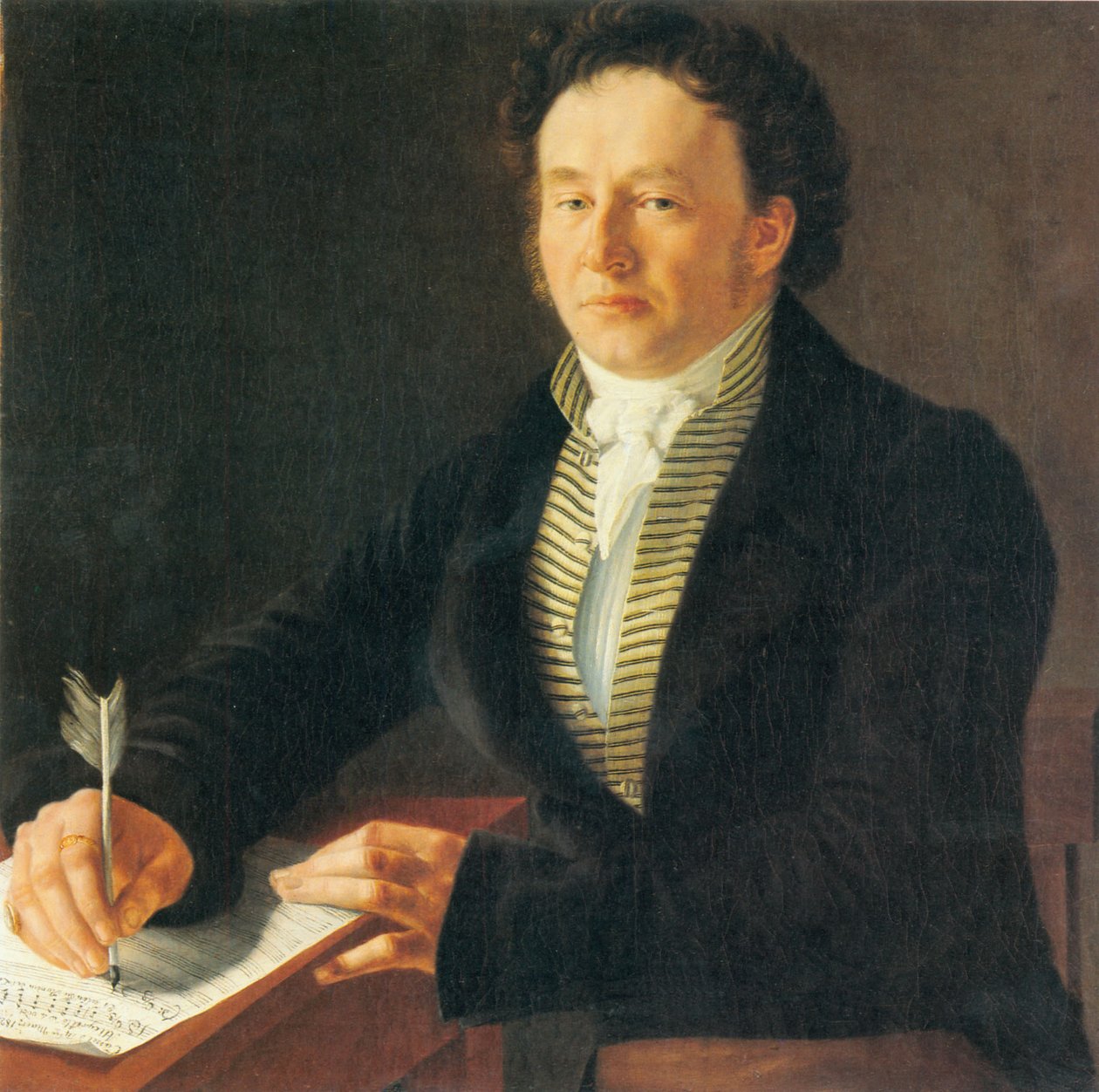 Portret kompozytora Ludwiga (Louisa) Spohra w Kassel w 1824 r. autorstwa Johann August Nahl the Younger