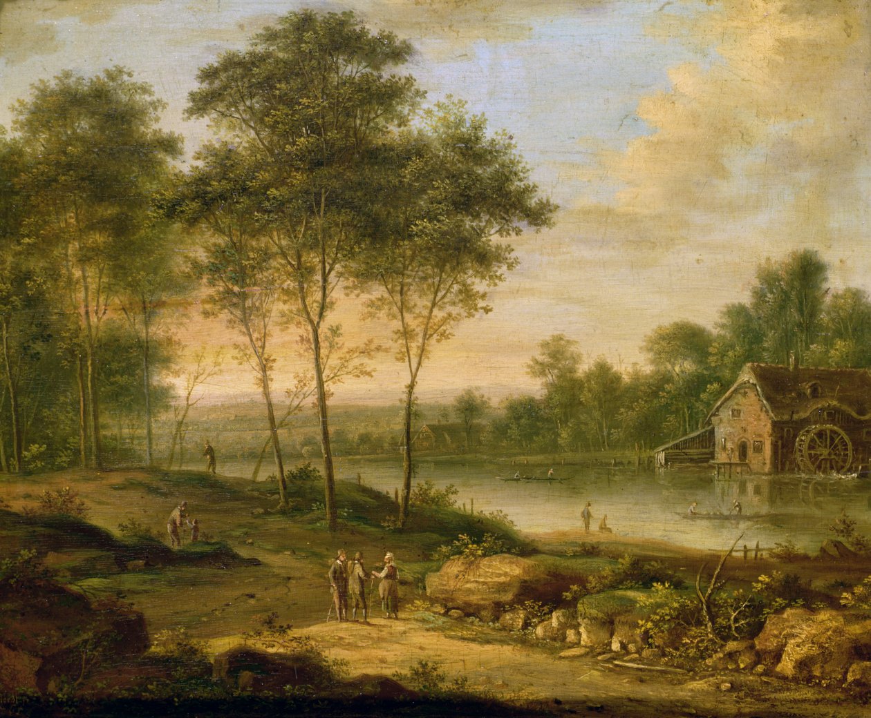 Krajobraz z młynem autorstwa Johann Christian Vollerdt or Vollaert