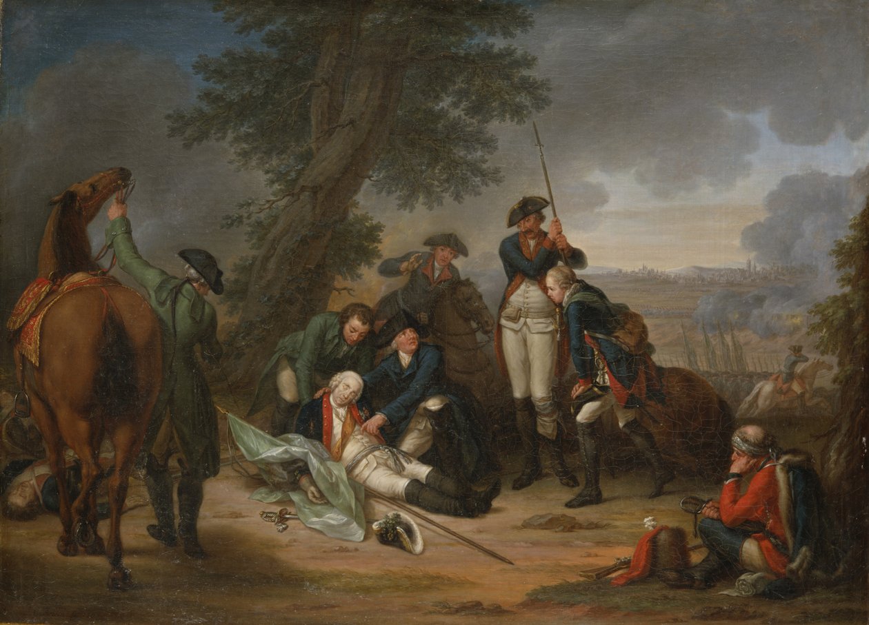 Śmierć feldmarszałka Schwerina w bitwie pod Pragą autorstwa Johann Christoph Frisch