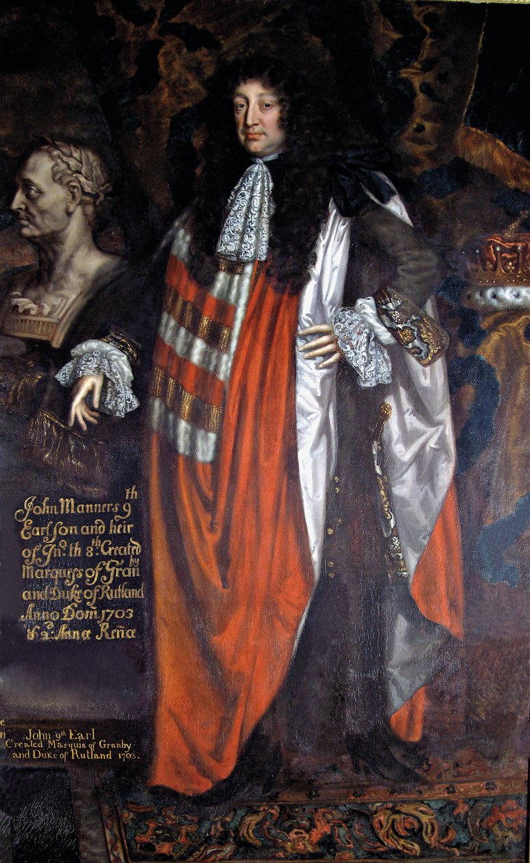 John Manners, 9. hrabia Rutland, ok. 1700 r. autorstwa Johann Closterman