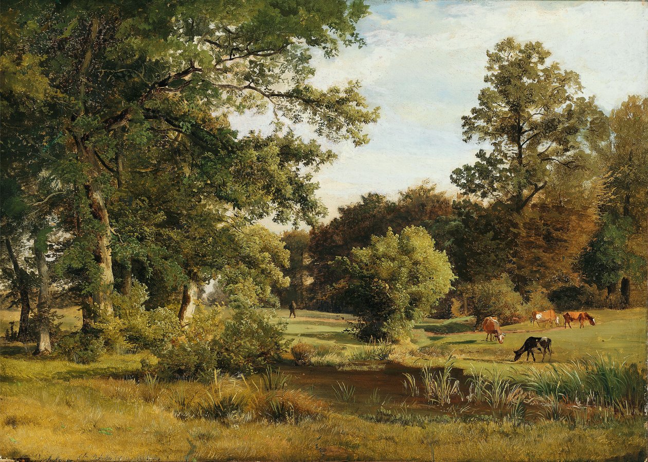 W Dragsholm Slotspark autorstwa Johann Georg Paul Mohr