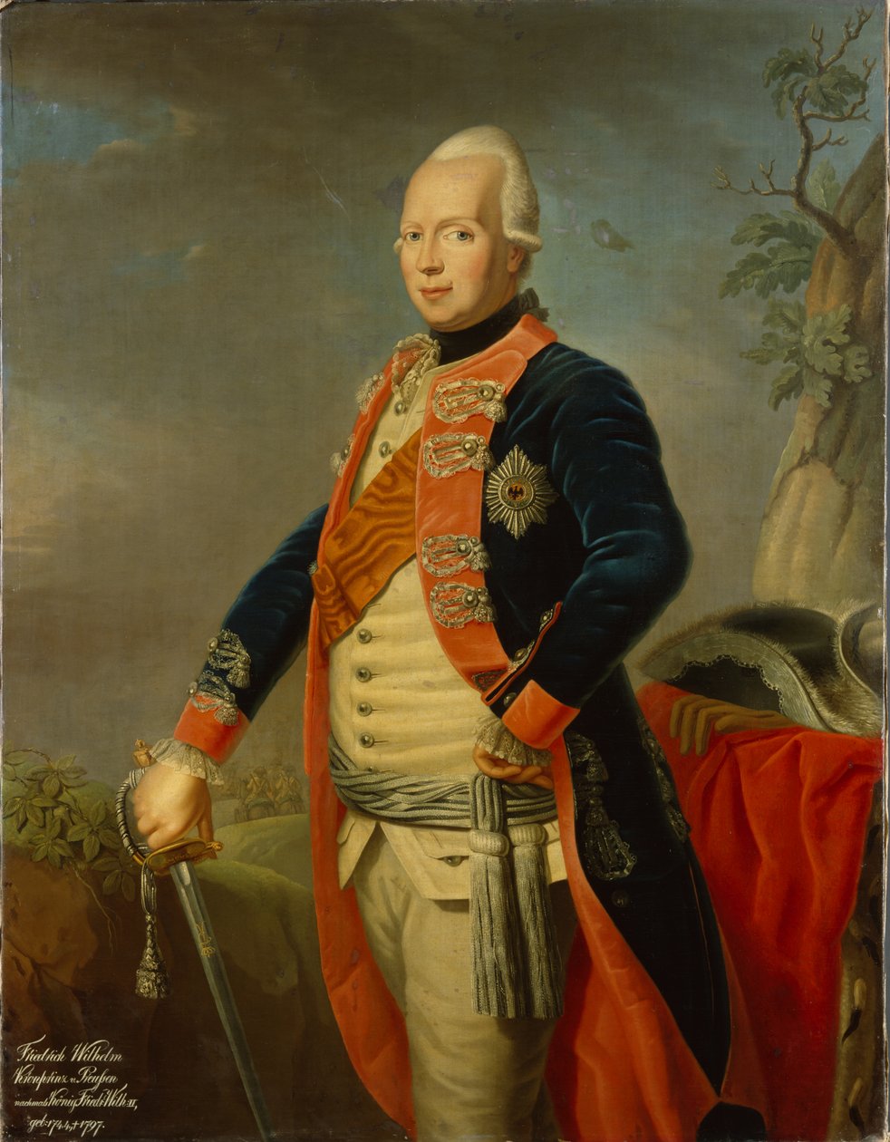 Fryderyk Wilhelm II Pruski, ok.1770 autorstwa Johann Jacob Tischbein