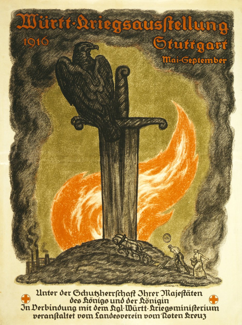 Württ, wystawa wojenna, 1916 Stuttgart maj-wrzesień, wyd. w Stuttgarcie, 1916 autorstwa Johann Vincenz Cissarz