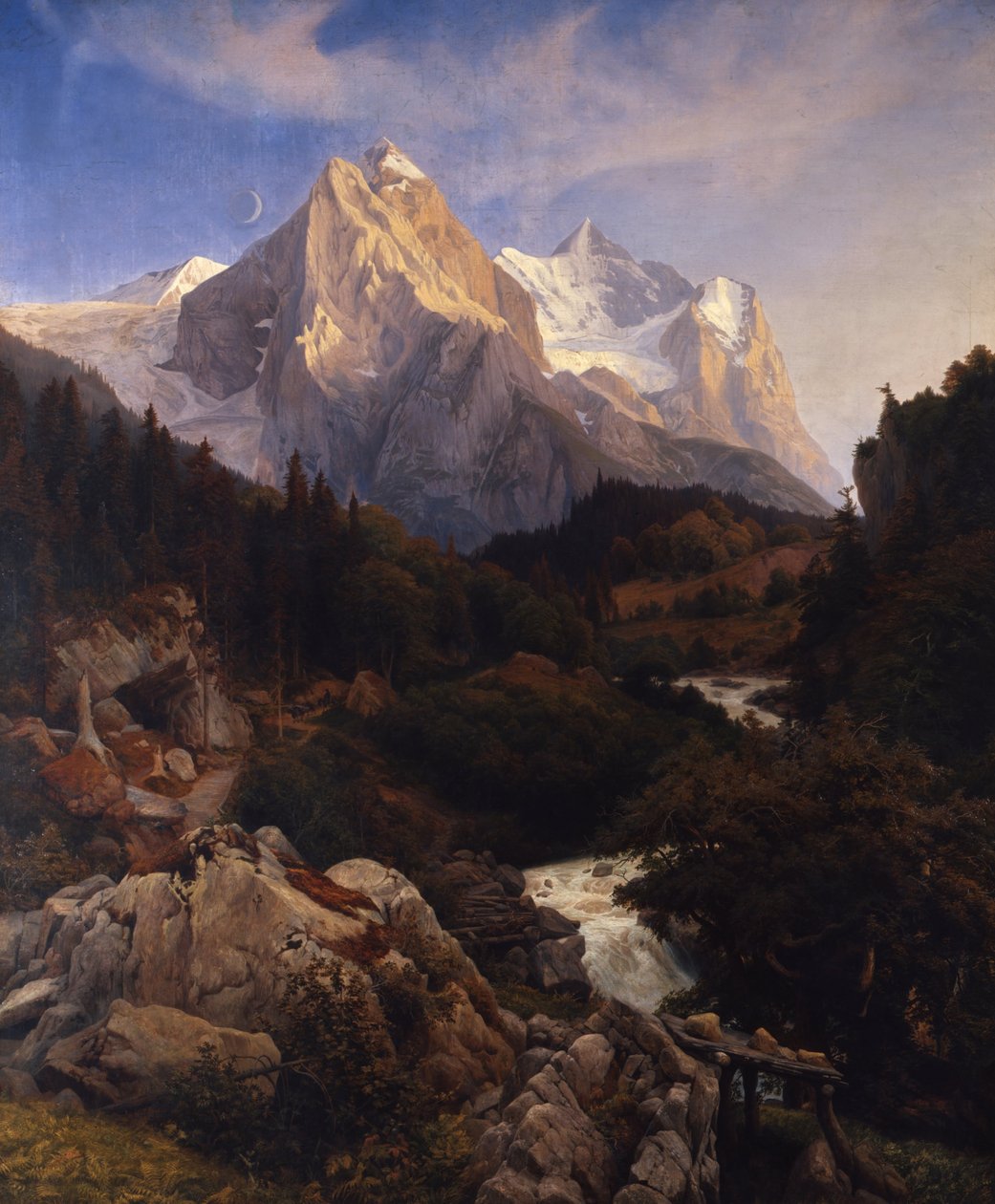 Wetterhorn autorstwa Johann Wilhelm Schirmer