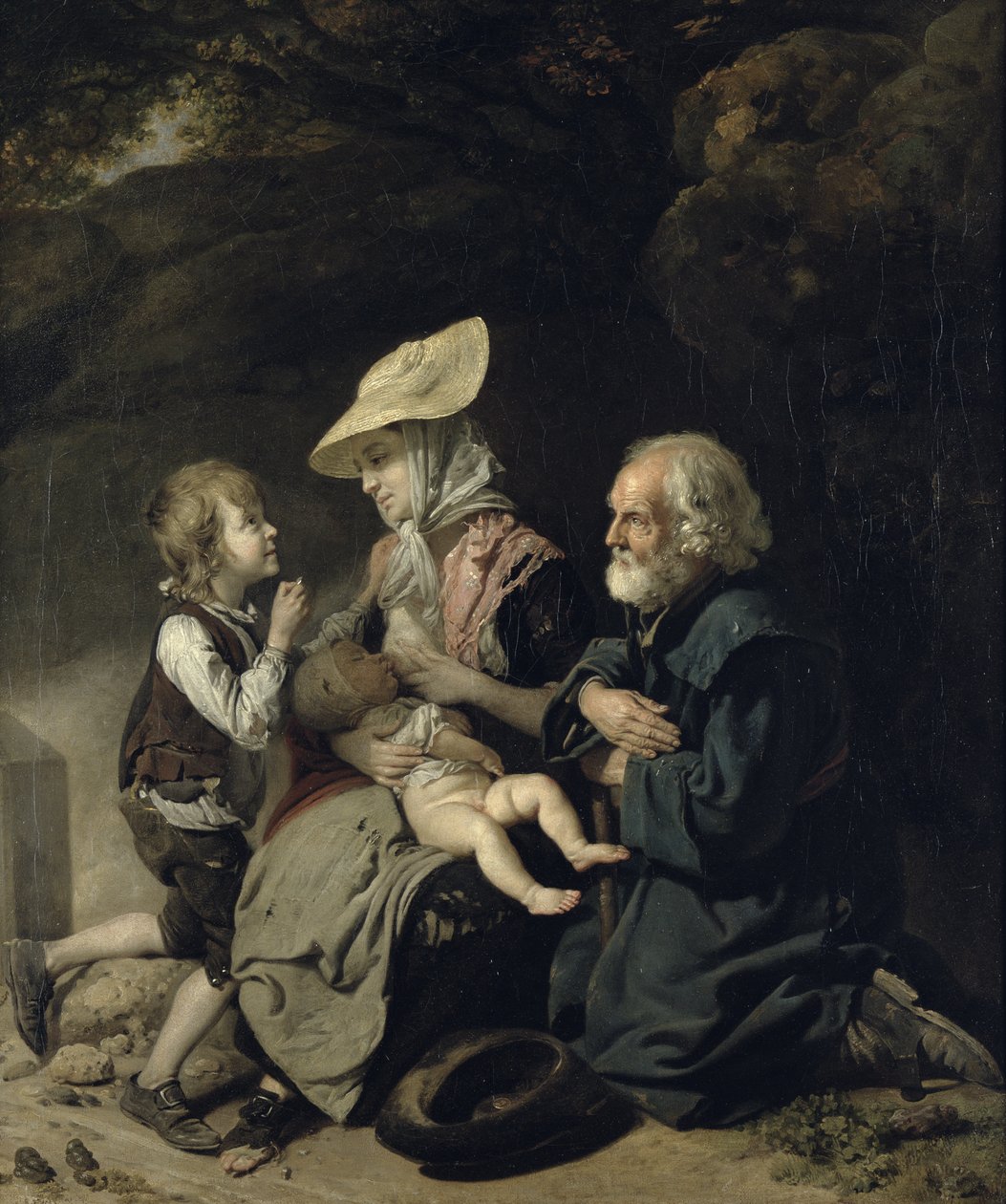 Żebracy na drodze do Stanmore autorstwa Johan Joseph Zoffany