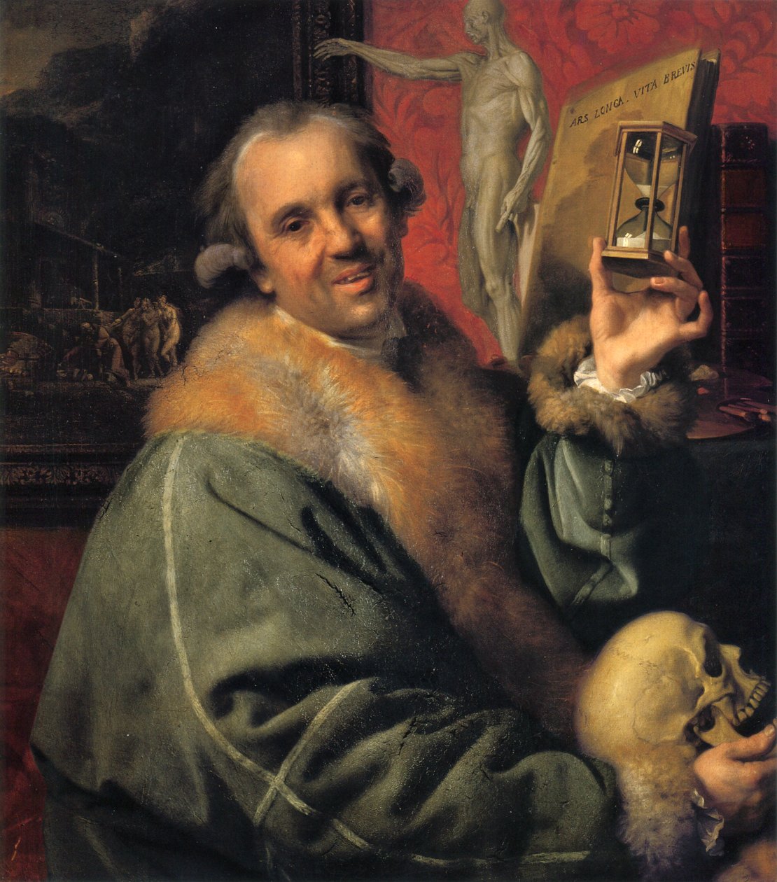 Autoportret (z Klepsydrą i Czaszką) autorstwa Johan Joseph Zoffany