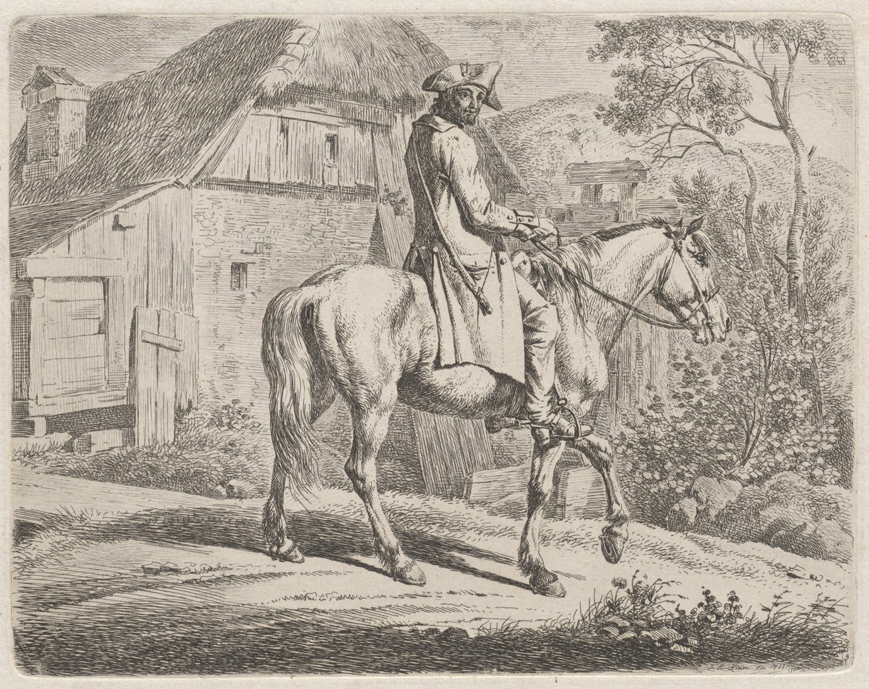 Dealer bydła na koniu autorstwa Johann Adam Klein