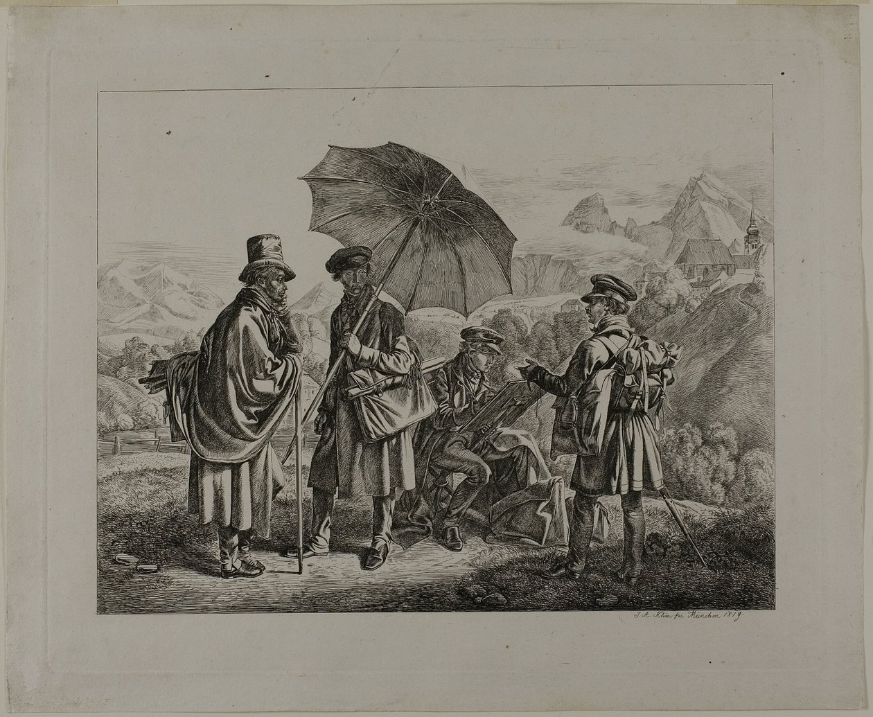 Artyści w podróży autorstwa Johann Adam Klein