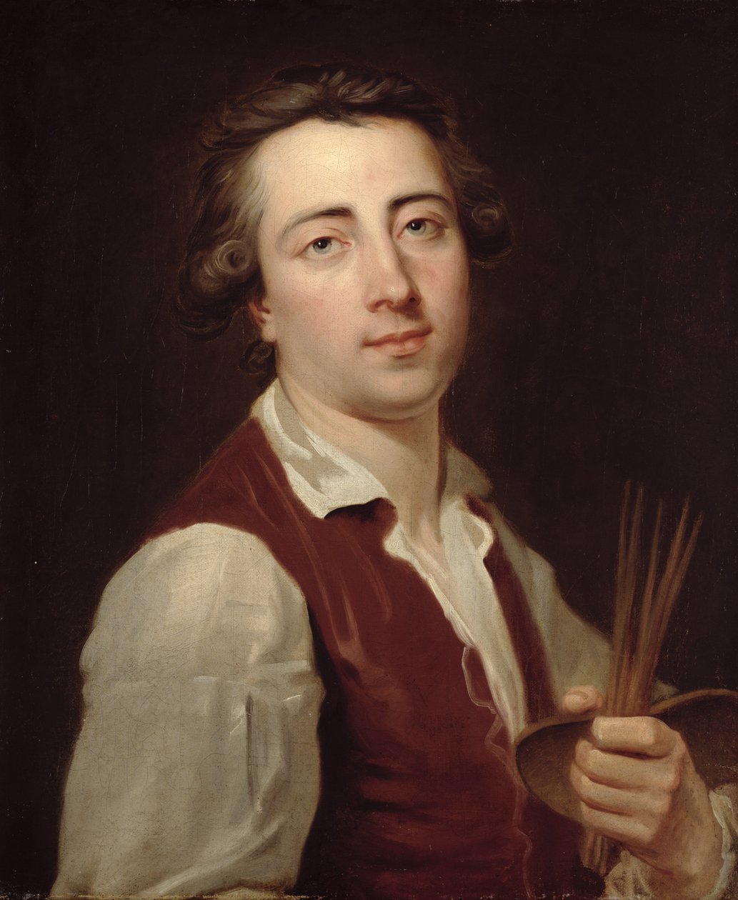 Autoportret, ok. 1775-80 autorstwa Johann August Nahl the Younger