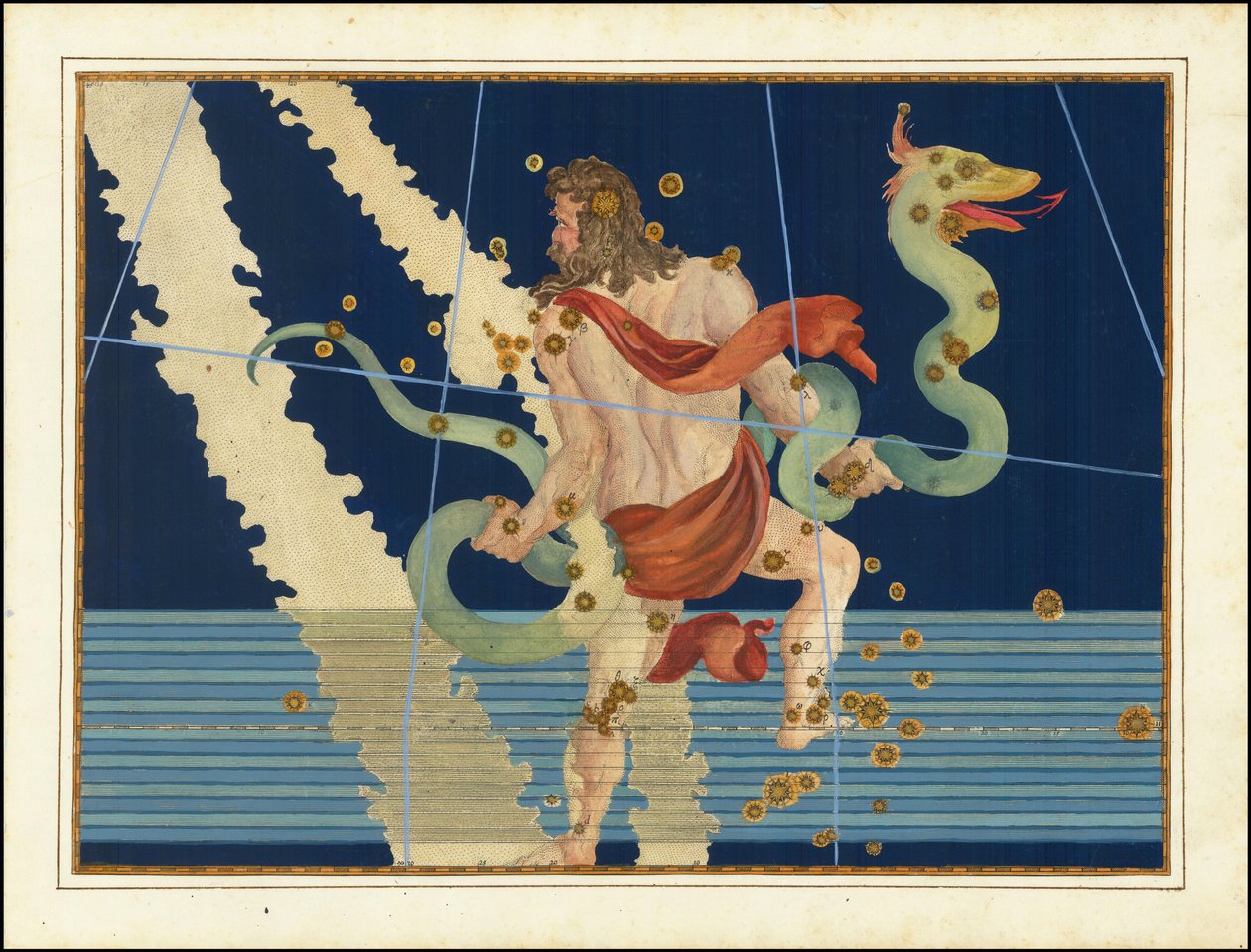 Johann Bayer, Ophiuchus i Serpentarius autorstwa Johann Bayer