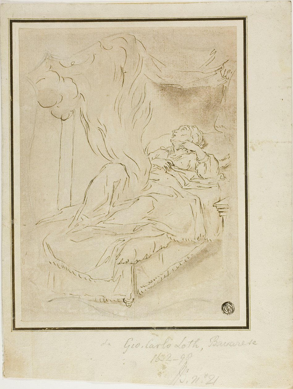 Danae i złoty deszcz autorstwa Johann Carl Loth