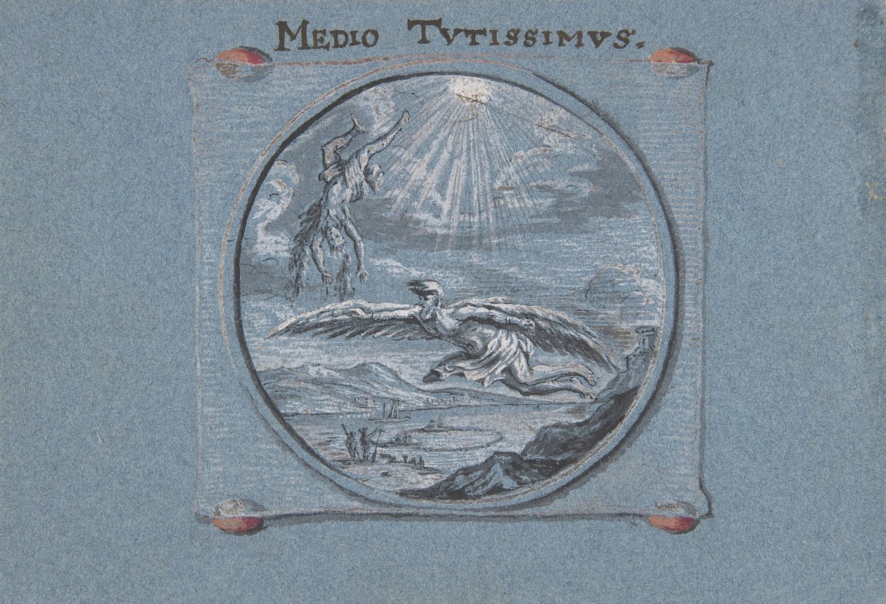 Upadek Ikara, 1692. autorstwa Johann Caspar Hessius
