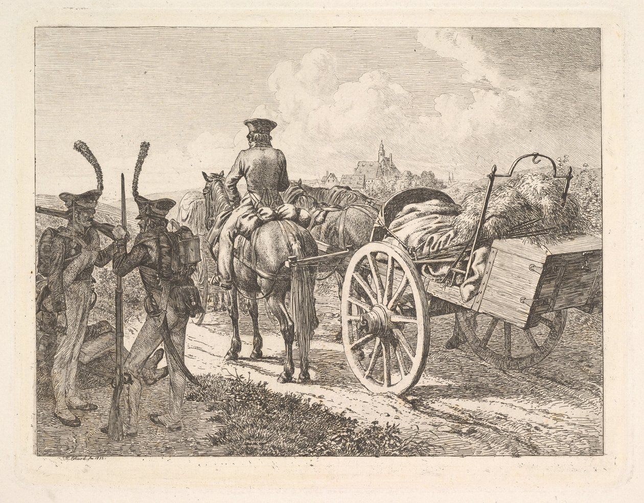 Rosyjska mobilna kuźnia, 1815. autorstwa Johann Christian Erhard