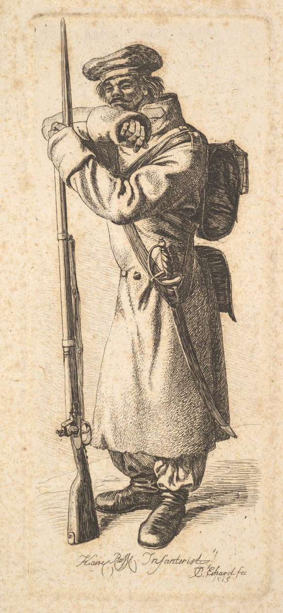 Rosyjski piechota, 1815. autorstwa Johann Christian Erhard