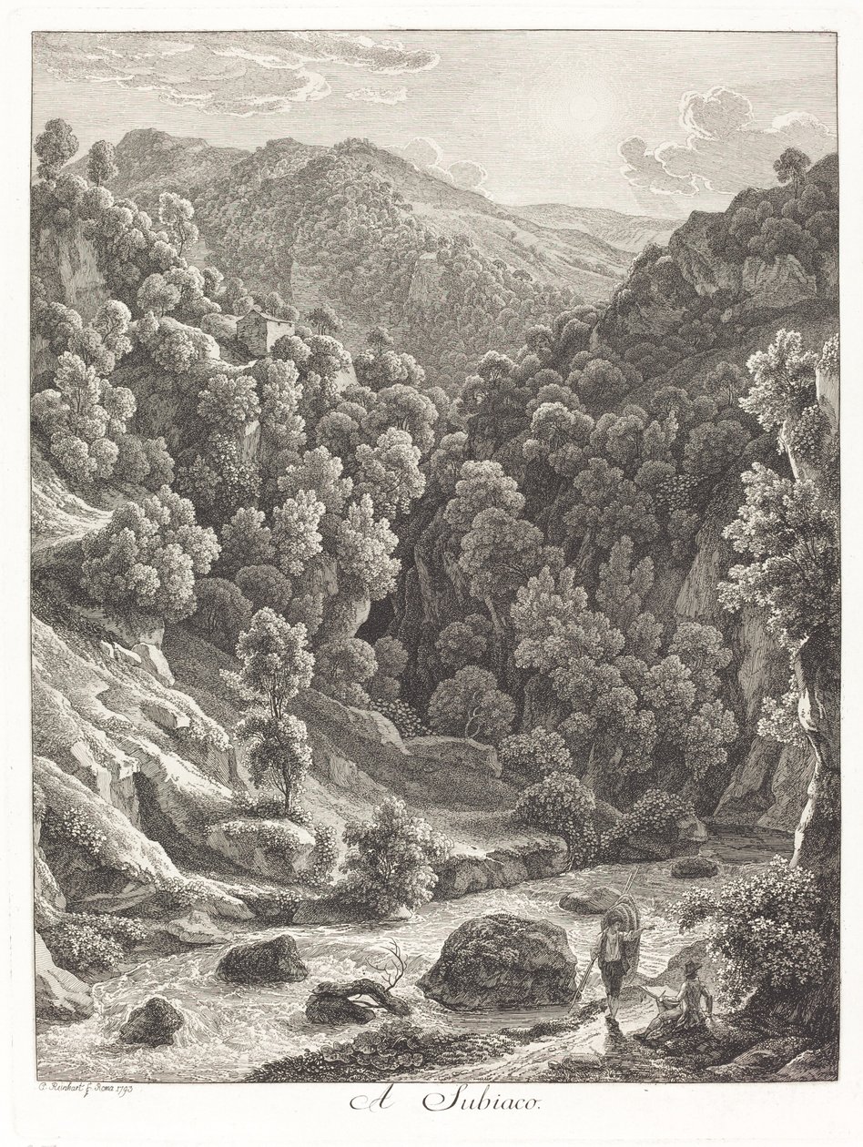 Subiaco (W pobliżu Subiaco) autorstwa Johann Christian Reinhart