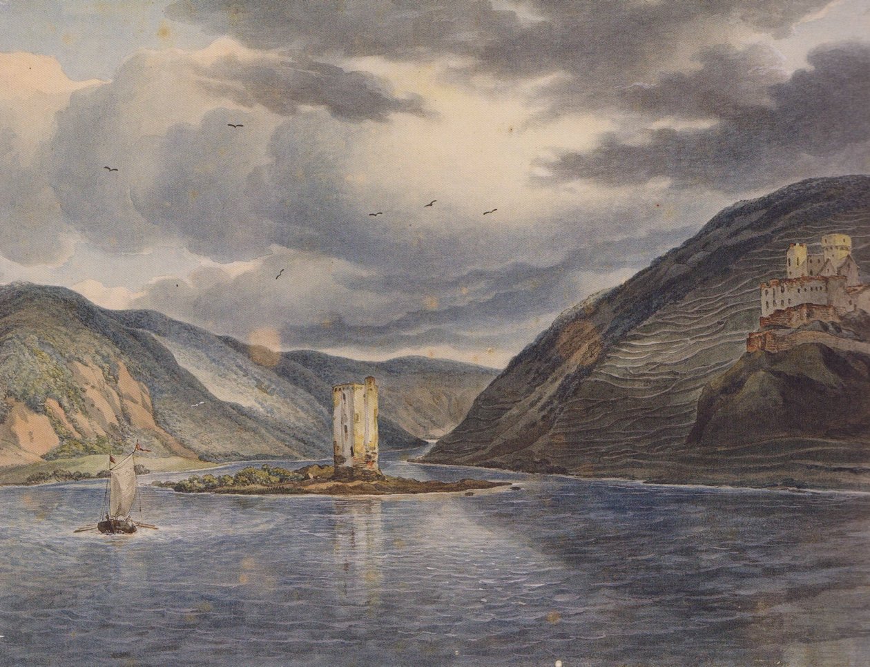 J C Reinhart Mäuseturm Ehrenfels 1787 autorstwa Johann Christian Reinhart