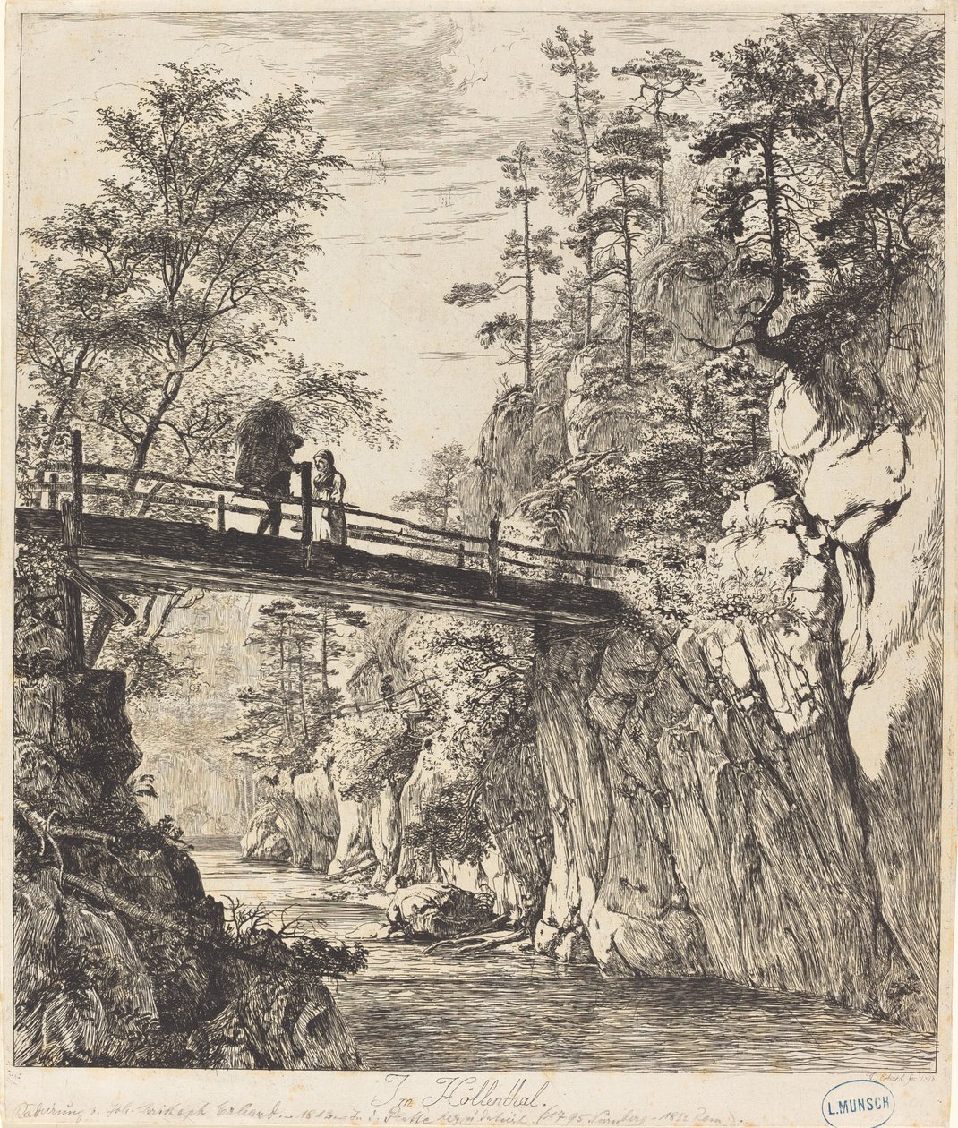 Im Höllenthal (w dolinie Höllen) autorstwa Johann Christoph Erhard