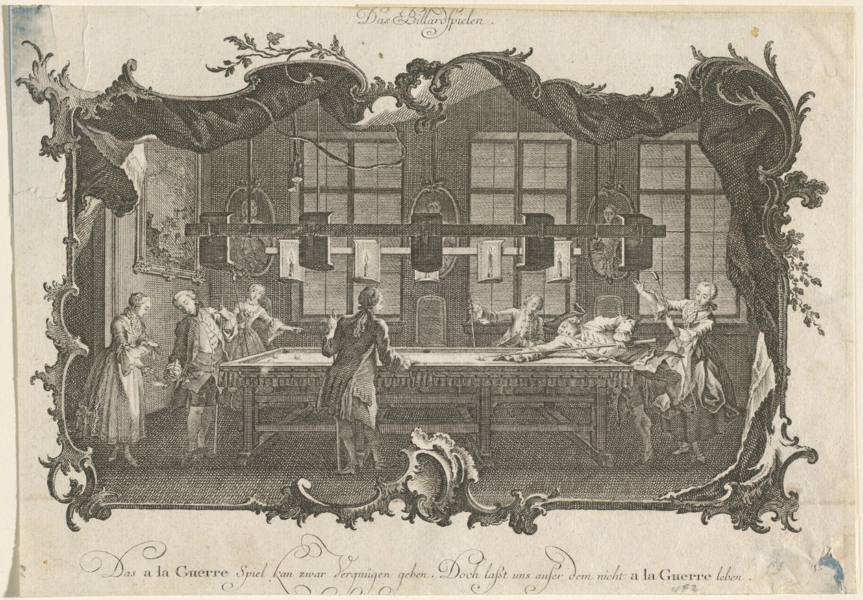 Bilard (Gracze w bilard) autorstwa Johann Esaias Nilson