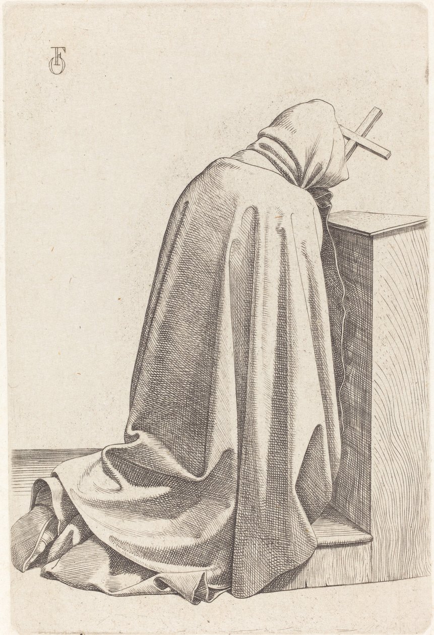 Modlący się mnich autorstwa Johann Friedrich Overbeck