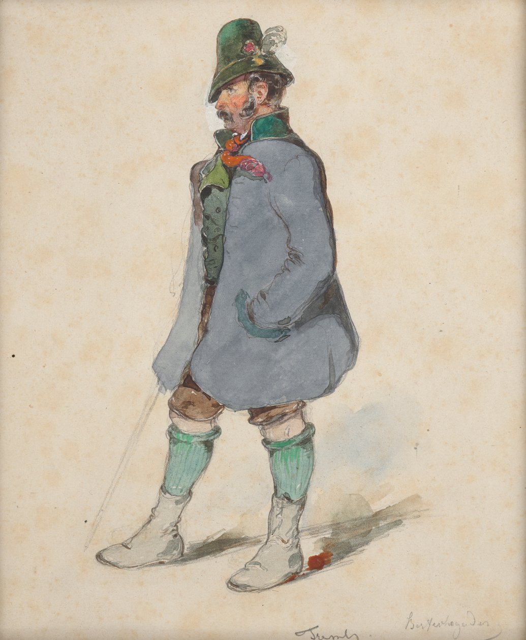 Rolnik w stroju Berchtesgadner autorstwa Johann Friedrich Treml
