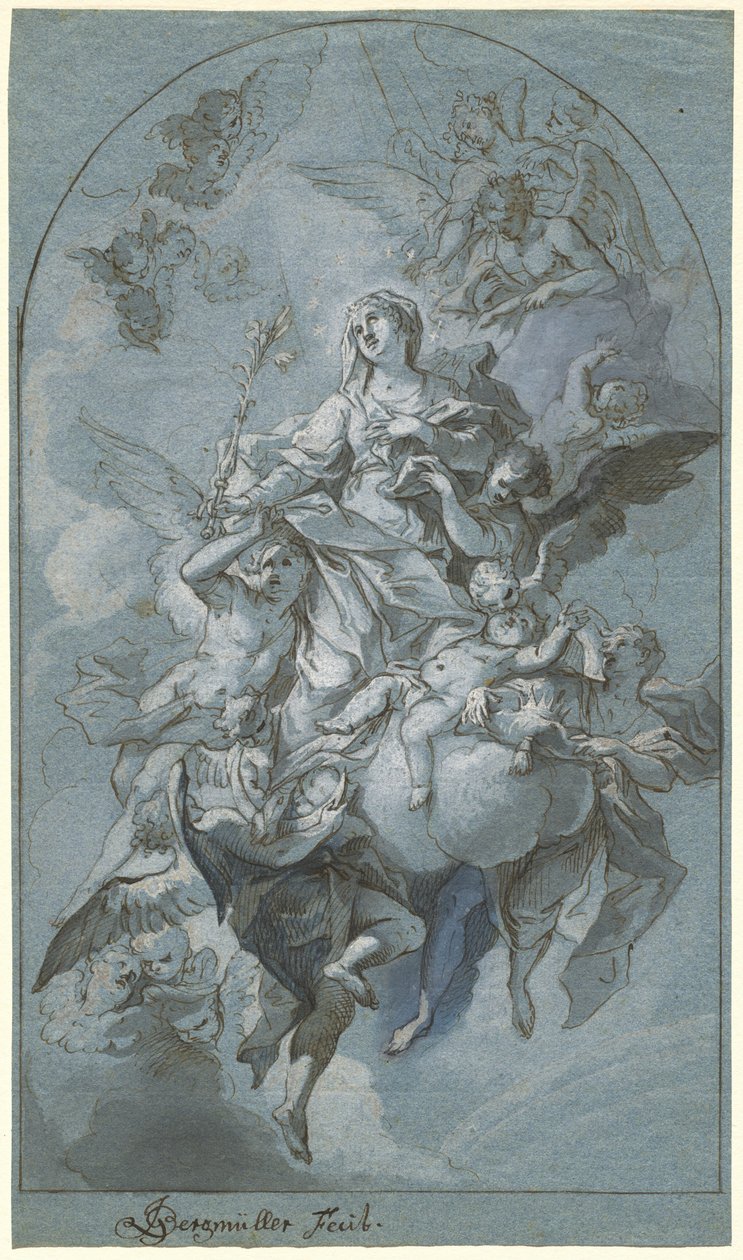 Niepokalane Poczęcie autorstwa Johann Georg Bergmuller